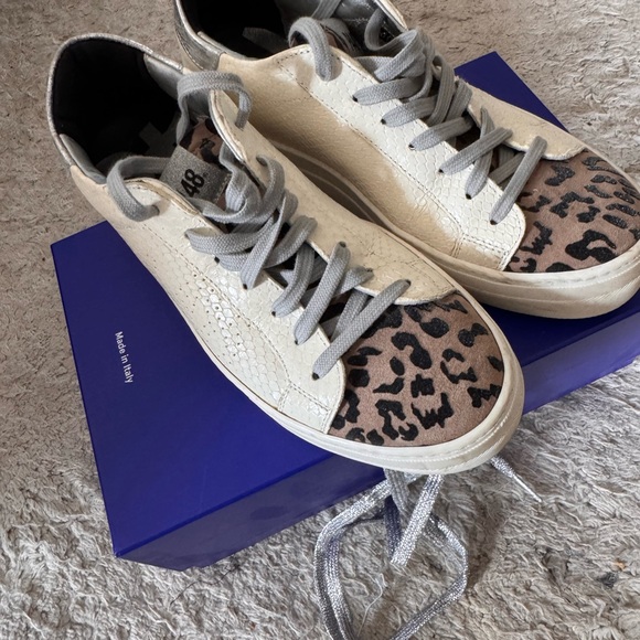 P448 Thea Platform Sneakers - Python Roccia - Picture 3 of 7